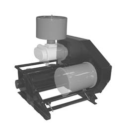 Example of a ultra compact blower base frame package using Solberg's BBF Series, silencer base frame and the 2G Series, premium grade silencer filter.  This package reduces the footprint and cost of your package.